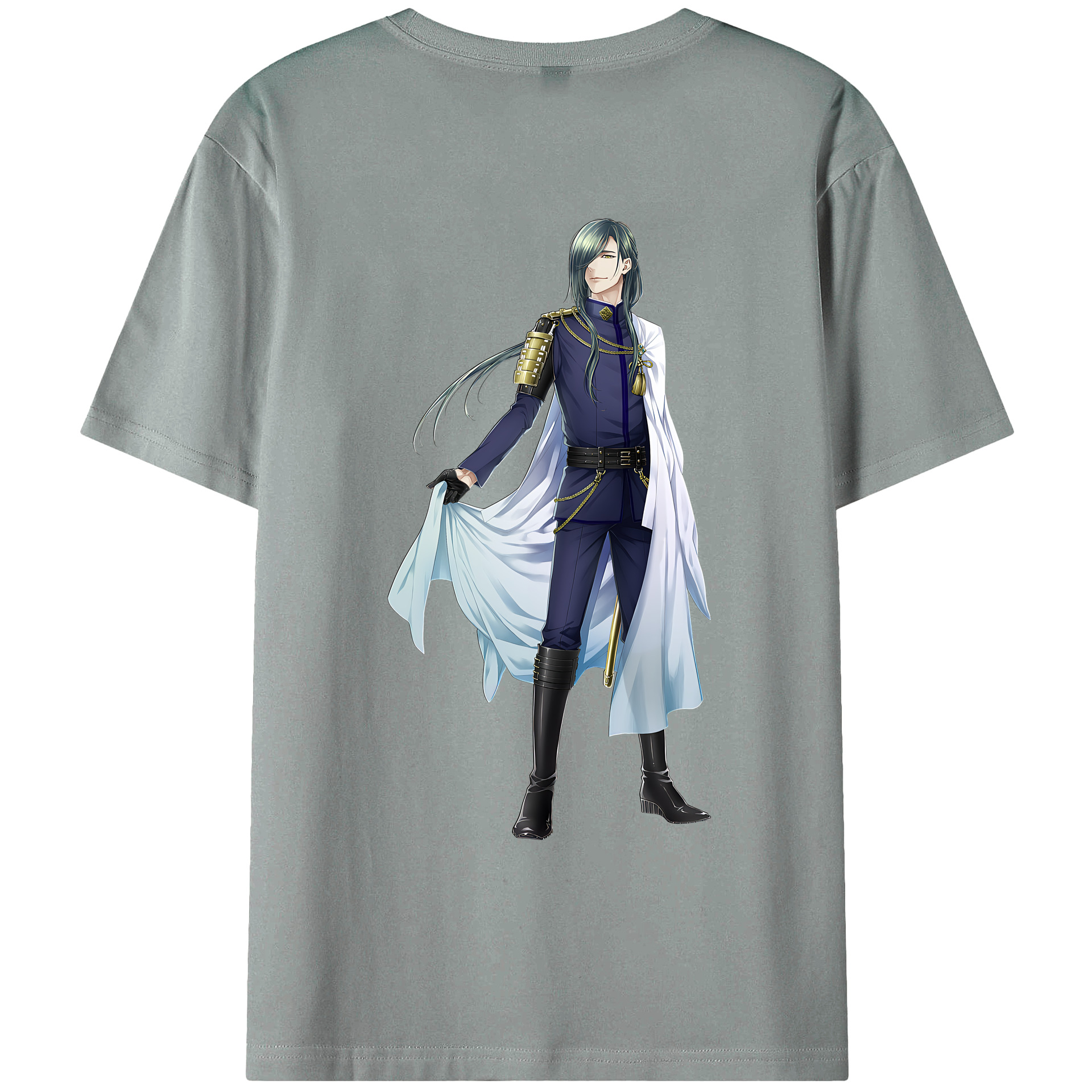 （画像用） 刀剣乱舞 Touken Ranbu 綿100％ メンズ半袖Tシャツ（バックプリント） 通気性